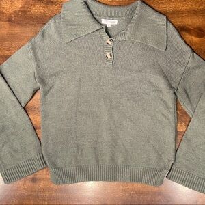 Sweet Baby Jane Women’s Sage Green Wool Button Sweater